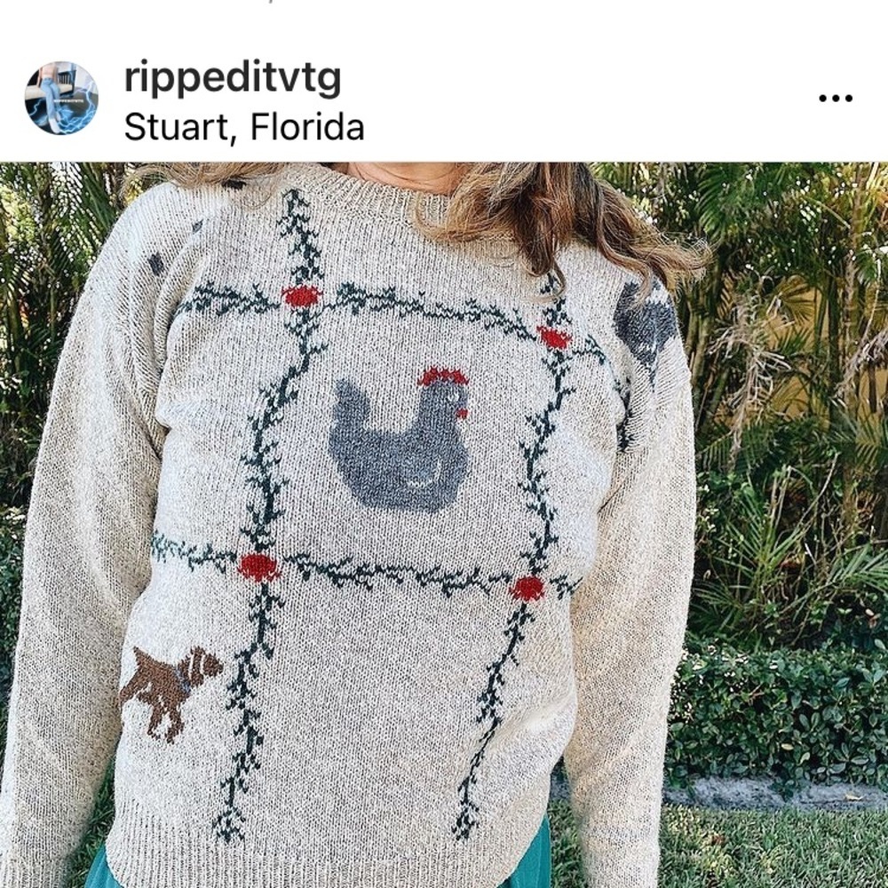 VINTAGE 80’S FARMHOUSE SWEATER